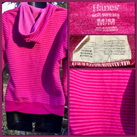 Striped Hoody, sz M - Picture 3 of 6